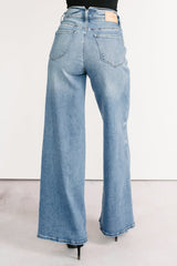 Kelvin Double Waist Wide Leg Cello Jeans (Medium)
