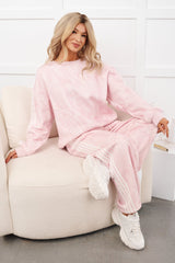 Cozy Corners Side Stripes Sweater (Light Pink Camo)