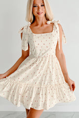 I'm All Yours Cherry Print Mini Dress (Cream)