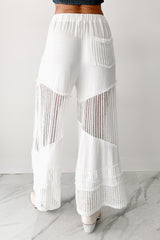 Barefoot Freedom POL Crochet Wide Leg Pants (White)