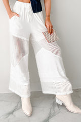 Barefoot Freedom POL Crochet Wide Leg Pants (White)