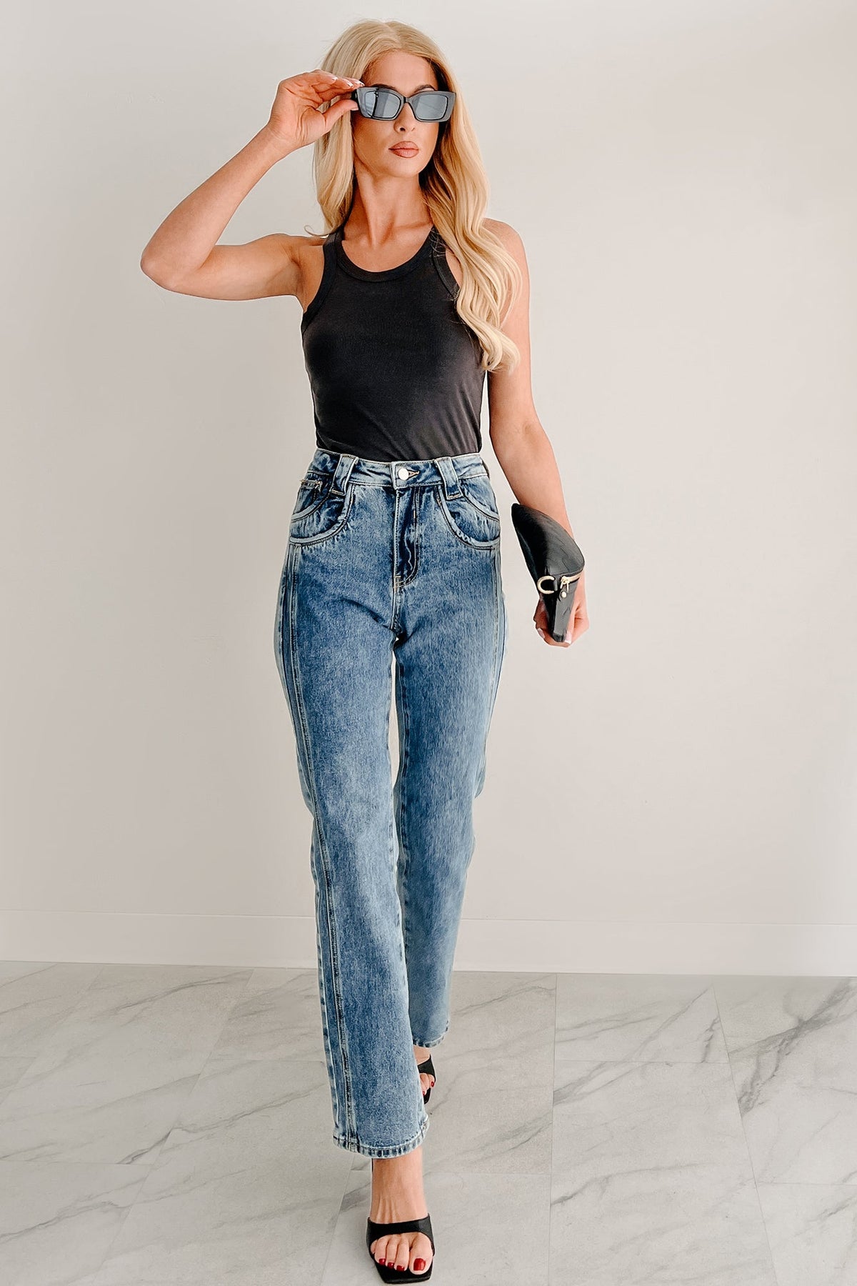 Ada High Rise Saige Dad Jeans (Medium)