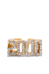 2000 Ring Embellished Old English Year Ring - Gold
