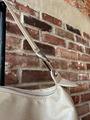 Palmer Beige Leather Shoulder Bag