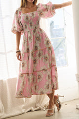 Peony Floral Printed Midi Dress *S-3XL*