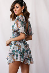 Psalm Angel Sleeve Frill Dress Olive