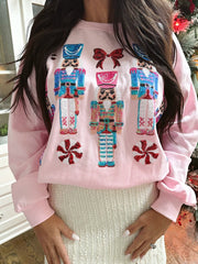 Pink Sequin Season Nutcracker Crew